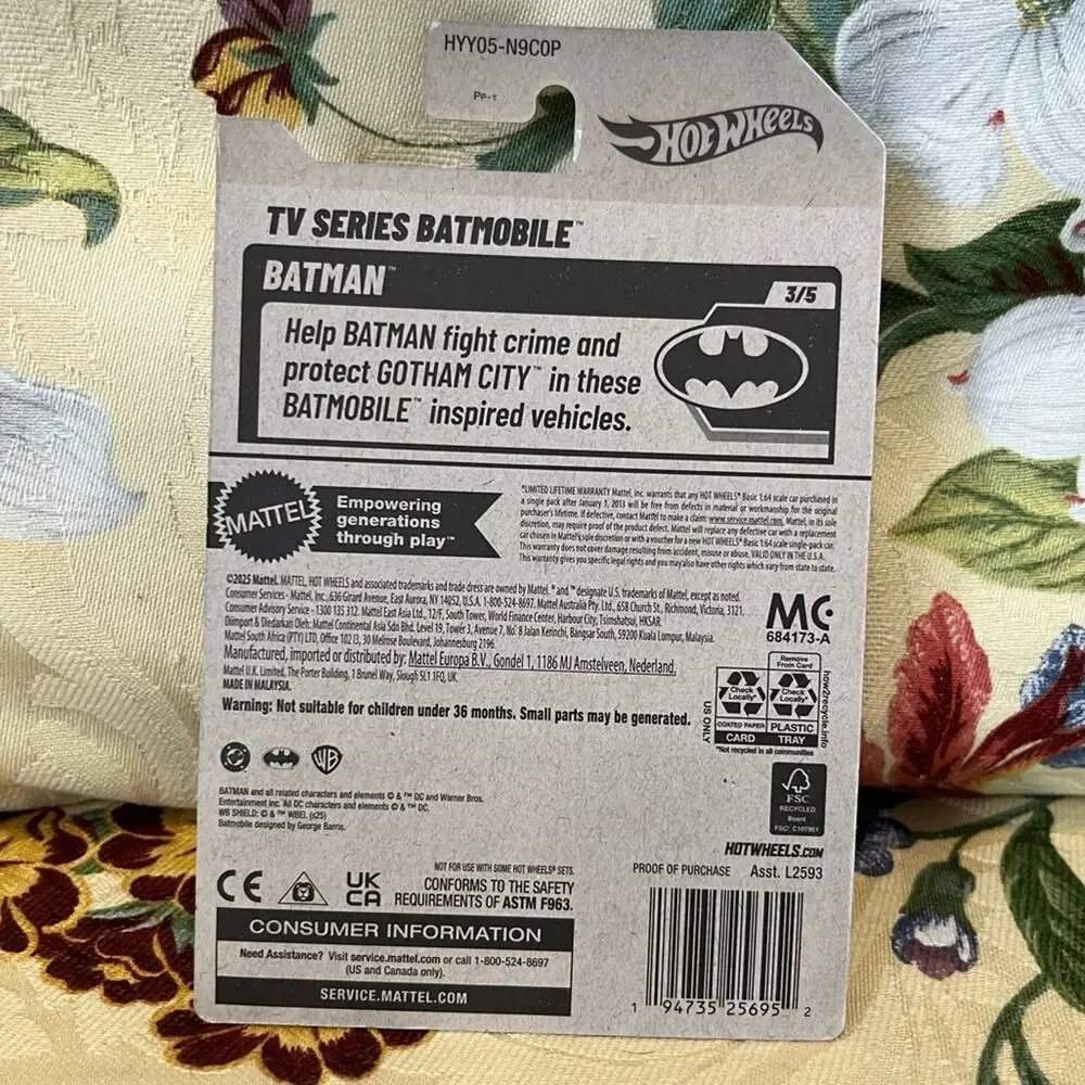 NIB! 2025 Hot Wheels 3/5 Batman Red TV Series Batmobile